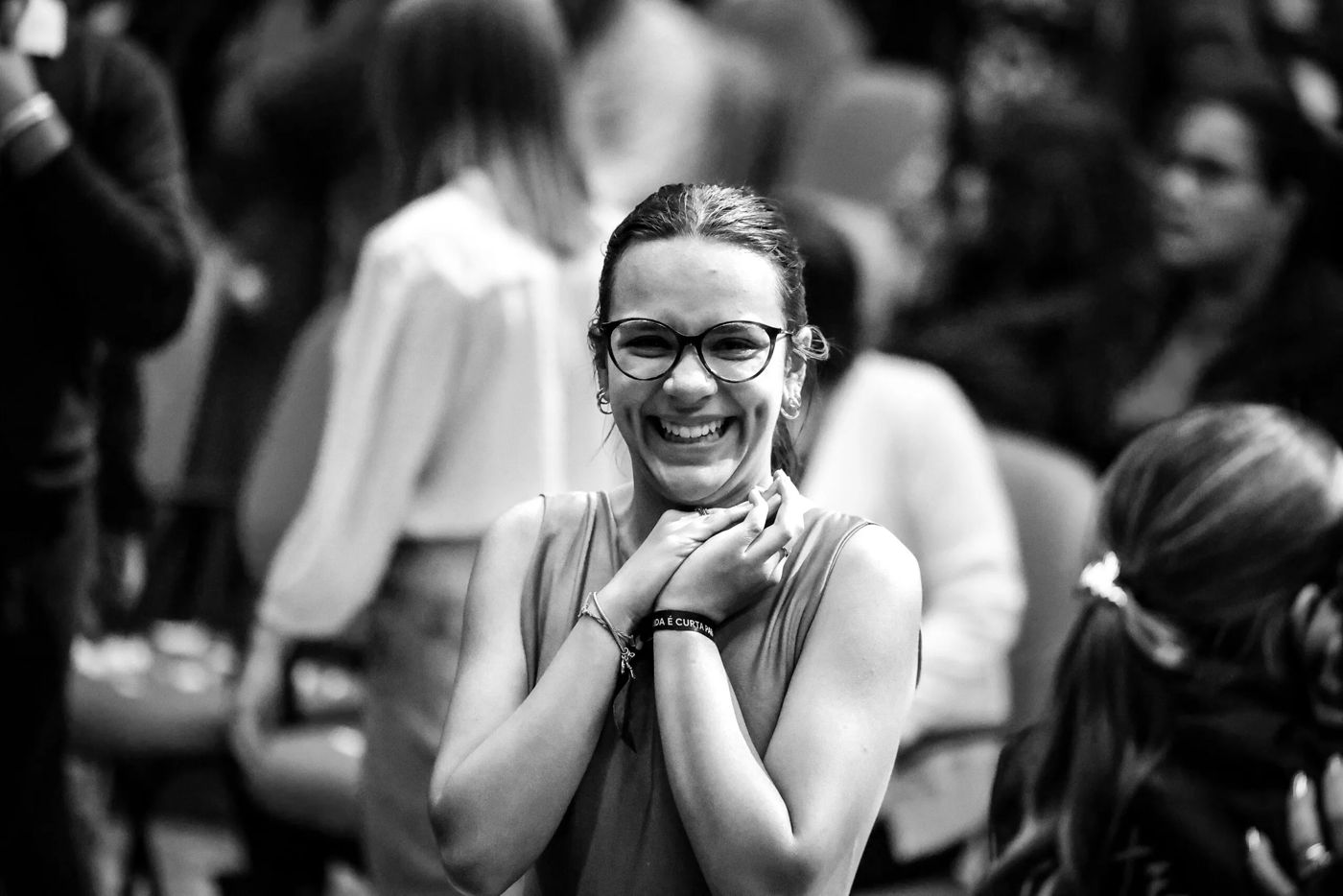 Participante sorrindo durante a imersão