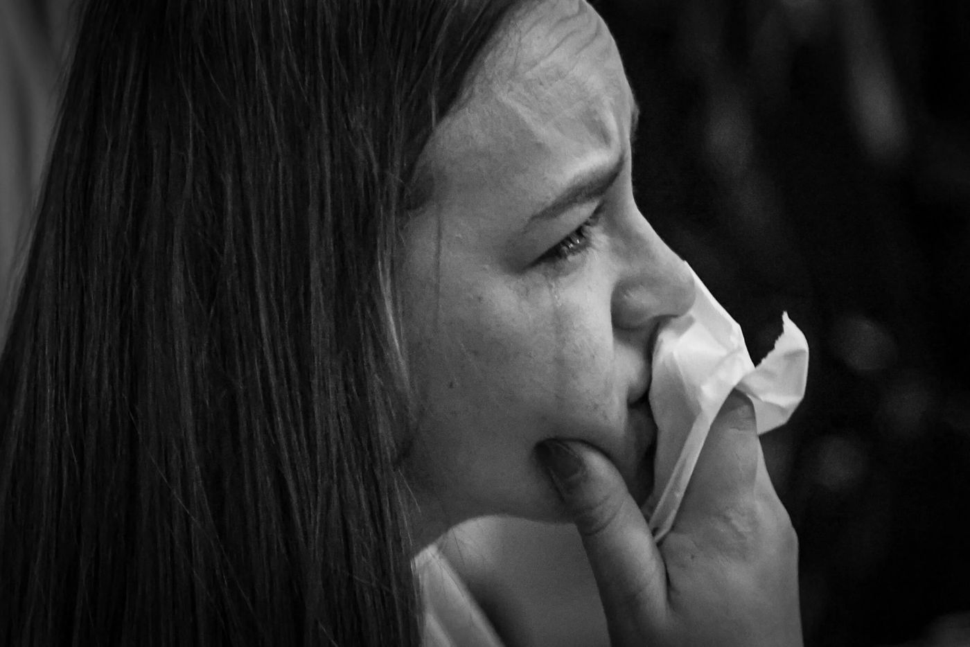 Participante emocionada durante a imersão